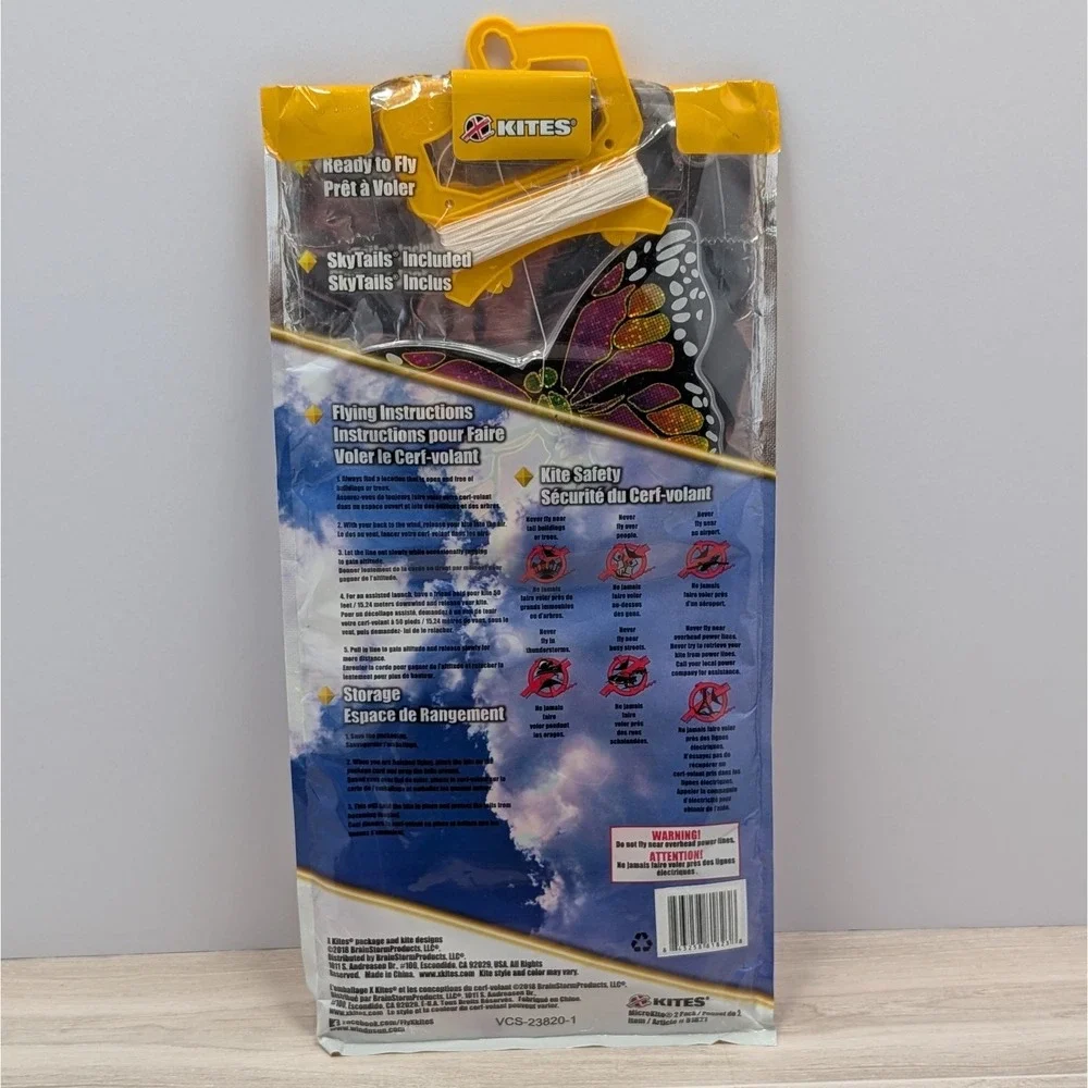 X-Kites MicroKite 2 Pack Butterfly & Ladybug Mini Mylar Kites Ready to Fly